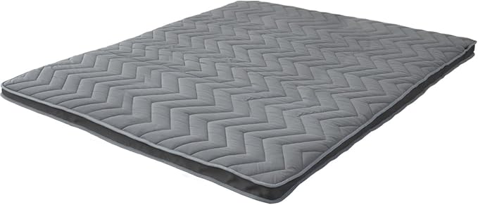 EMOOR Japanese Wool-Blend Padded Futon Mattress GOMA King Dark Gray, Gusset by EMOOR