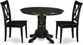 East West Furniture SHCL3-BLK-W 3 Piece Dining Table Set by EastWestFurniture