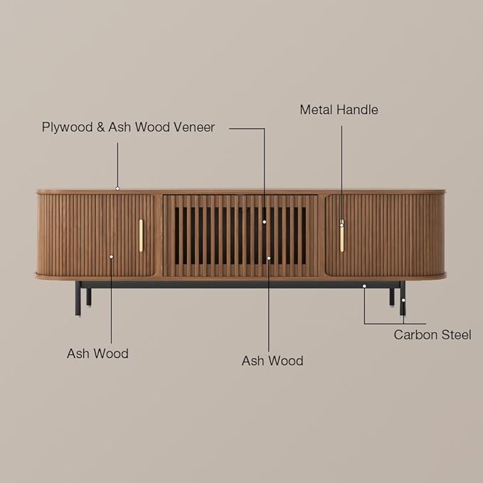 POVISON Sliding Tambour Door TV Stand - Image 3