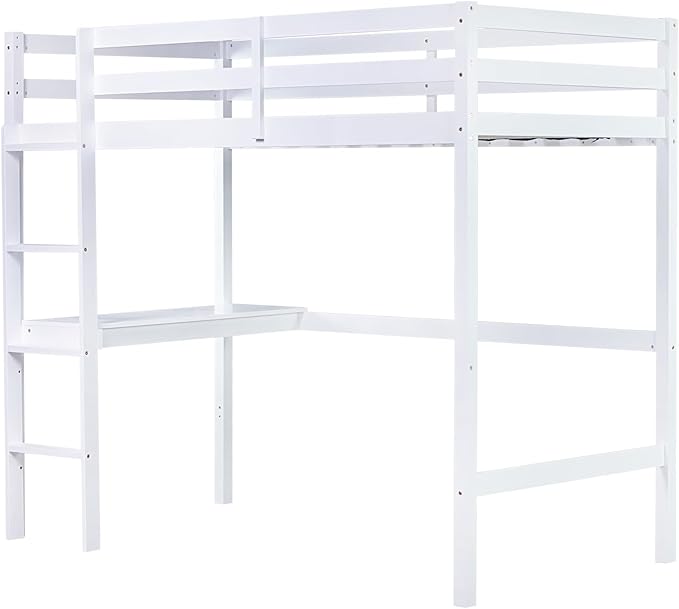 HomSof Twin Loft Bed with Built-in Desk - Image 7