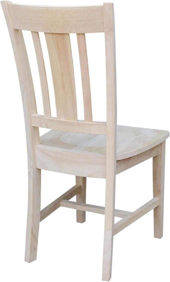 Set of Two San Remo Slat Back Dining Chairs, Unfinished - Image 8