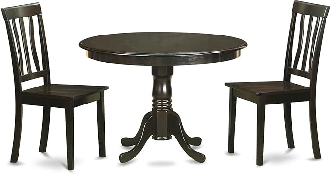 East West Furniture HLAN3-CAP-W 3 Piece Dining Room Furniture Set Contains a by EastWestFurniture