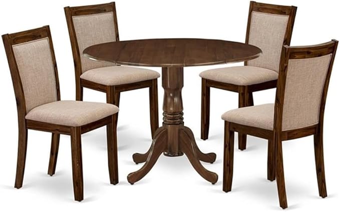 East West Furniture DLMZ5-AWN-04 5 Piece Kitchen Table Set by EastWestFurniture