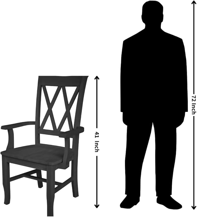 Solid Wood Double X-Back Dining Chair - Image 11