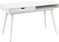 Bush Furniture Nora 54W Writing Desk in Pure White | Computer Table by BushHome