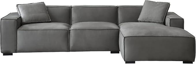 Acanva Modern L-Shaped Deep Sectional Sofa Furniture Set - Image 4