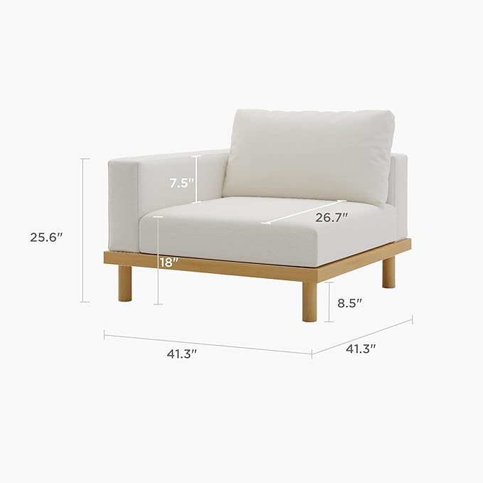 Acanva Minimalist Modular Sectional Sofa - Image 3