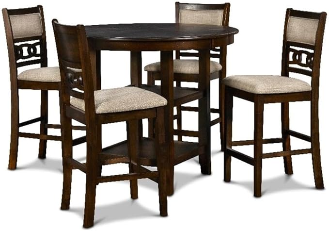 New Classic Furniture Gia 5-Piece Round Counter Height Set by NewClassicFurniture