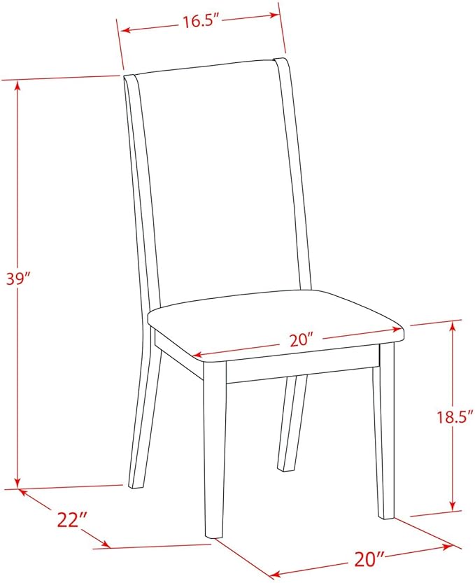 East West Furniture ANLA3-ANA-05 3 Piece Dining Set Contains a Round Kitchen - Image 5