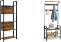 VASAGLE 5-Tier Industrial Bookshelf and 4-in-1 Entryway Coat Rack by VASAGLEbySONGMICSHOME