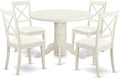 East West Furniture SHBO5-WHI-LC 5 Piece Kitchen Table Set by EastWestFurniture