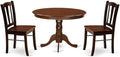 East West Furniture HLDL3-MAH-W 3 Piece Kitchen Table Set by EastWestFurniture