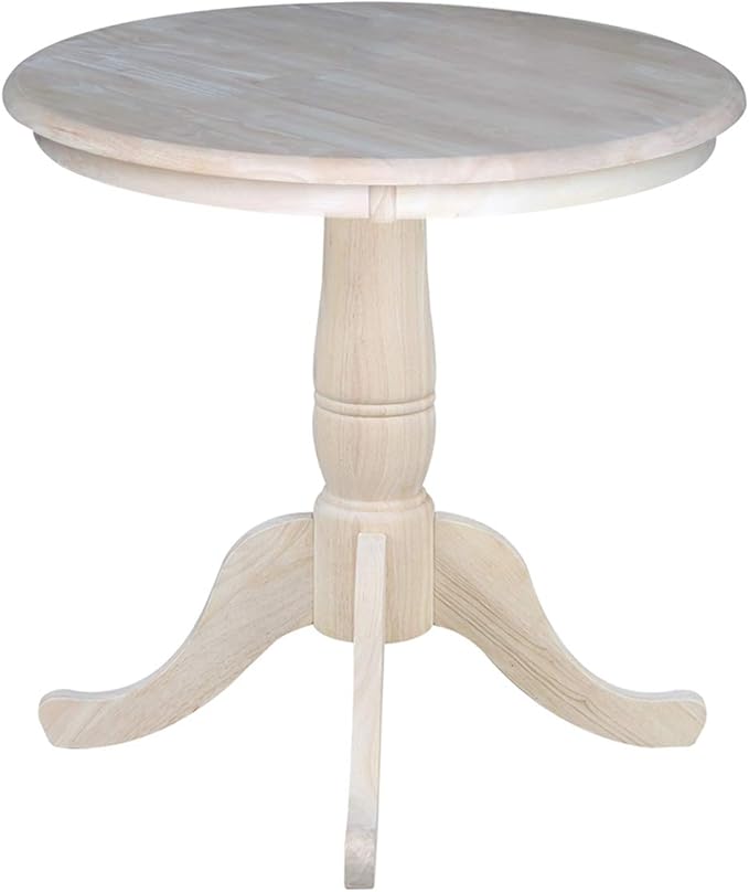 International Concepts 30" Round Top Pedestal Dining Table Solid Real Wood - Image 6