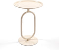 Lantern-Shaped Metal End Table, Small Round Side Accent Pedestal Modern Coffee by HanStrong