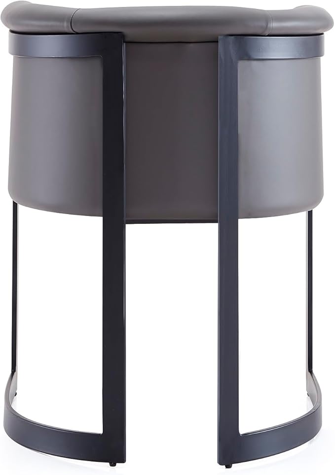 Manhattan Comfort Corso Faux Leather Upholstered Dining Chair, Barrel-Style - Image 7