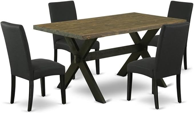 East West Furniture X676DR124-5 5 Piece Dining Room Table Set Includes a by EastWestFurniture