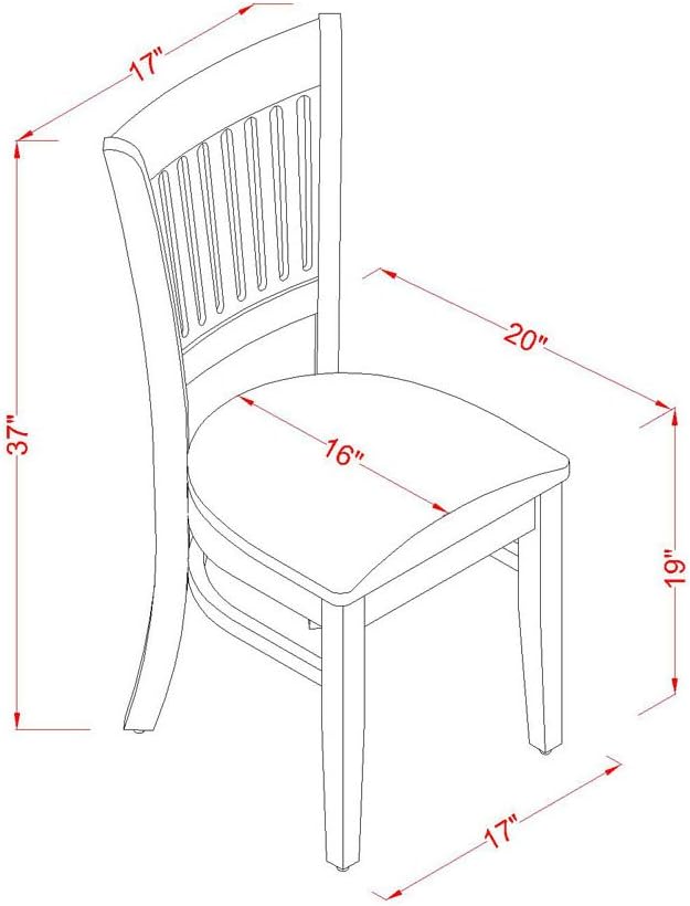 East West Furniture HLVA5-LWH-W 5 Piece Dining Room Furniture Set Includes a - Image 11
