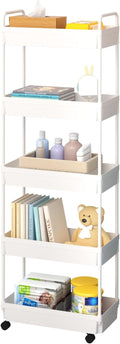 5-Tier Storage Cart，Shelf Organizer Mobile Shelving ，Utility Rolling by Unknown