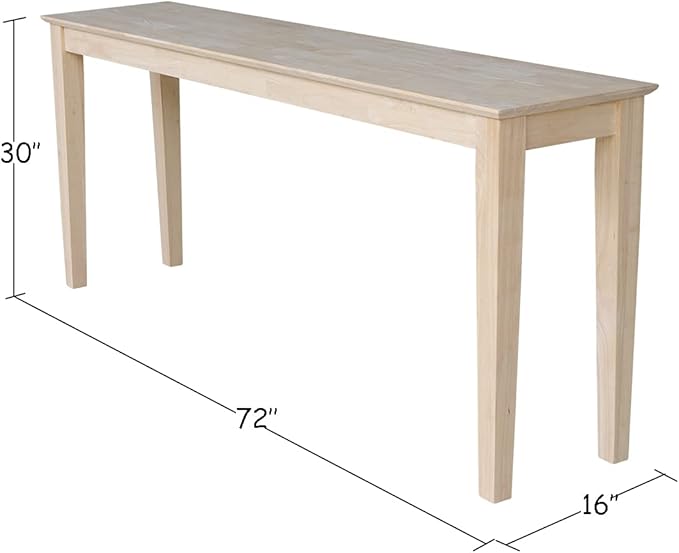 Solid Wood Extended Length Shaker Console Table - Image 2