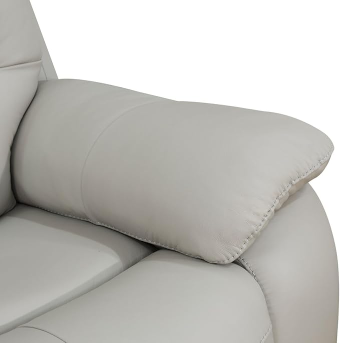 Electric Power Recliner Sofa Genuine Breathing Leather Recliner Couch 3-Seater - Image 5
