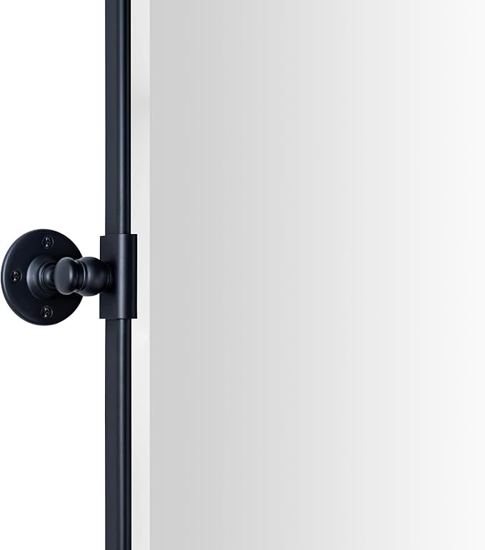 TEHOME 30x40 Pivot Mirror Matt Black Tilt Bathroom Vanity Mirror Large Black - Image 4