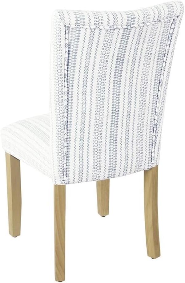 HomePop Classic Parsons Dining Chair -Blue Farmhouse Stripe - Image 8