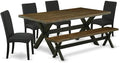 East West Furniture X677DR124-6 6 Piece Dining Set Contains a Rectangle Dining by EastWestFurniture