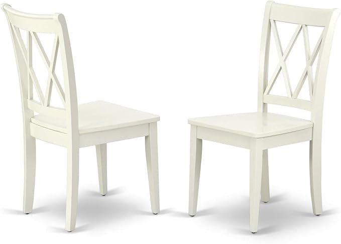 East West Furniture DLCL3-LWH-W 3 Piece Dining Room Table Set Contains a Round - Image 3