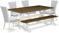 East West Furniture X077VE005-6 6 Piece Modern Dining Table Set Contains a by EastWestFurniture