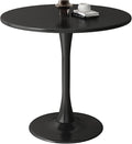 Black Round Table Modern Dining Table Tulip Round Kitchen Table Mid Century by Kasinali