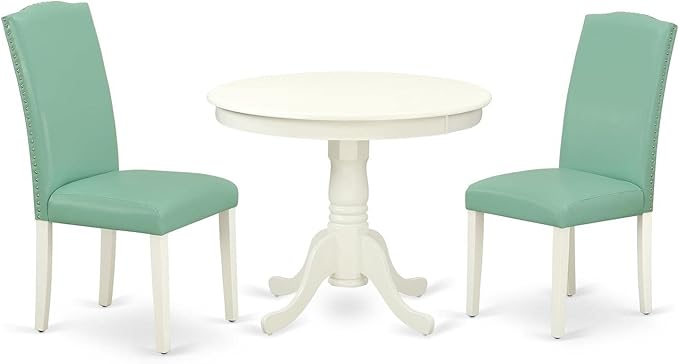 East West Furniture ANEN3-LWH-57 3 Piece Dinette Set by EastWestFurniture