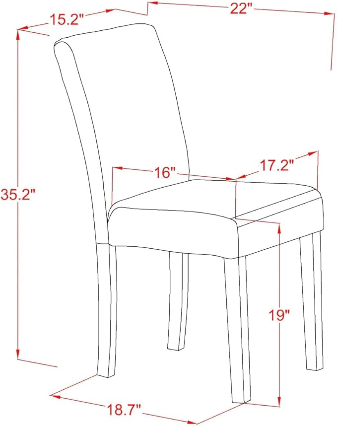 East West Furniture DLAB3-OAK-04 3 Piece Dining Room Furniture Set Contains a - Image 13