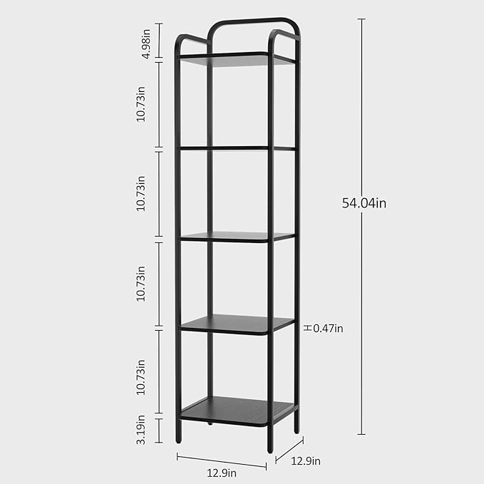 Book Shelf, 5 Tier Bookshelf, Bookcase - Image 3