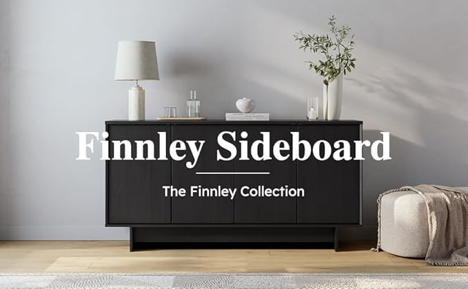 Prepac Finnley 61.5" Wide Sideboard Cabinet, Wood Entryway Sideboard - Image 6