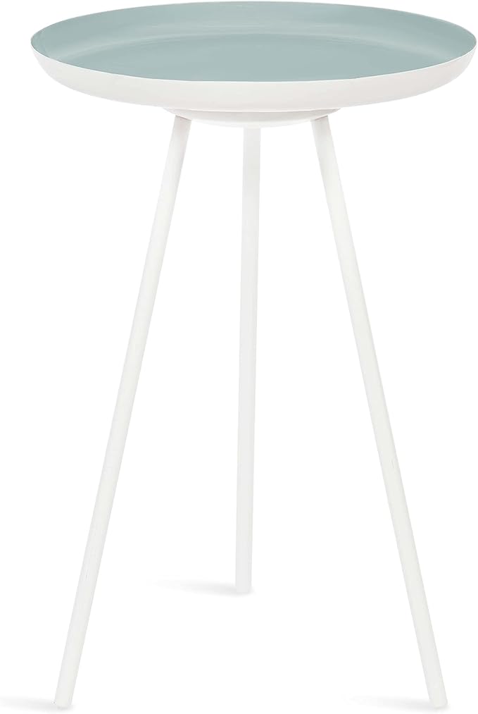 Kate and Laurel Laranya Modern Side Table; 15 x 15 x 23; Blue and White; Chic by KateandLaurel
