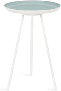 Kate and Laurel Laranya Modern Side Table; 15 x 15 x 23; Blue and White; Chic by KateandLaurel