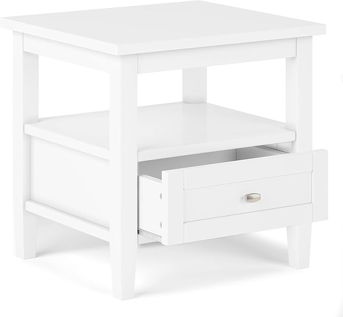 SIMPLIHOME Warm Shaker SOLID WOOD 20 inch Wide Rectangle Transitional End Table - Image 4