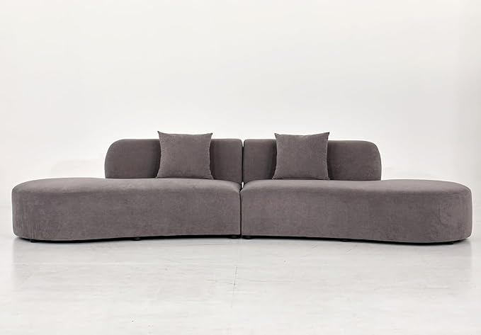 Container Furniture Direct 132" Curved Sofa - Image 5