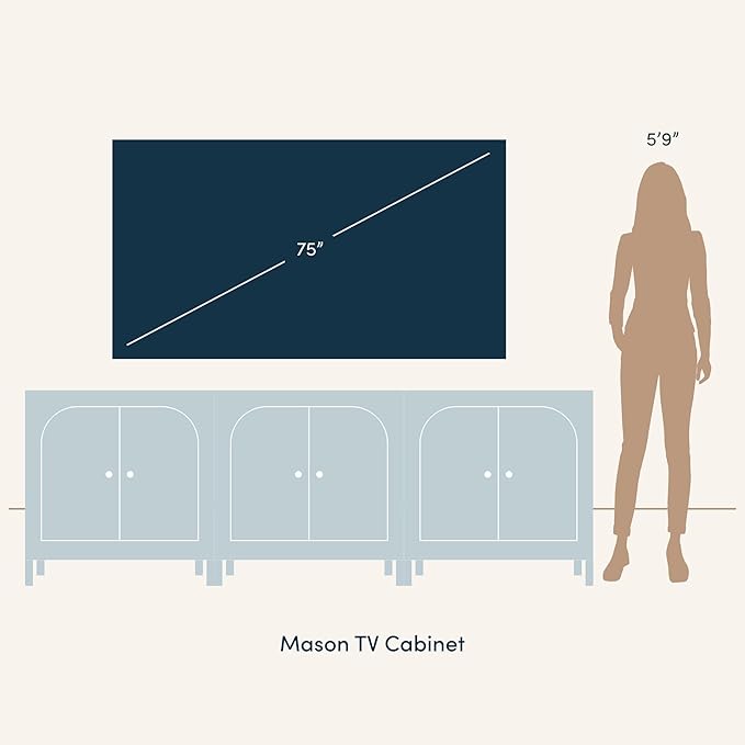 Nathan James Mason Wood Storage Cabinet Accent Sideboard Buffet Credenza TV - Image 9
