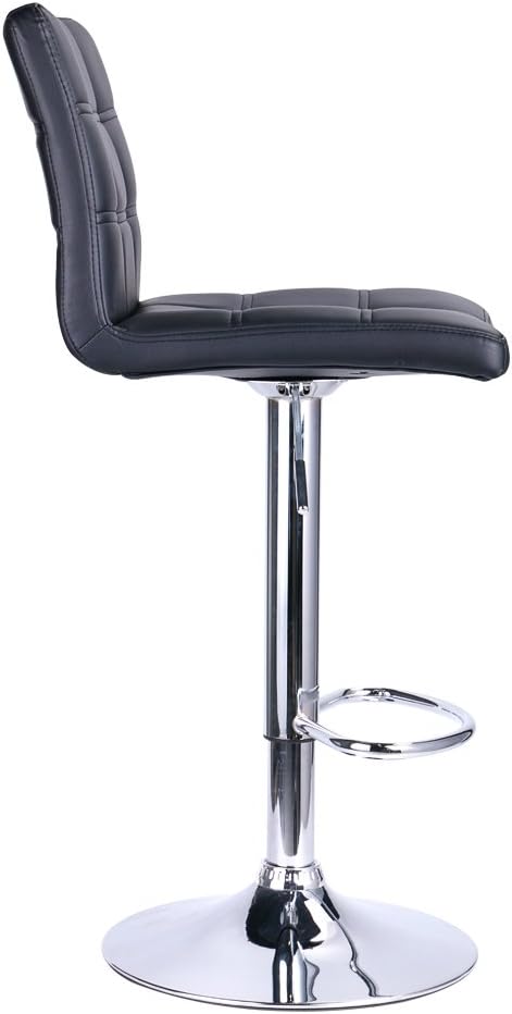 Leopard Modern Square PU Leather Adjustable Bar Stools - Image 5