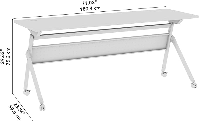 Bush Business Furniture Folding Training Table, 72 inch Desk - Image 2