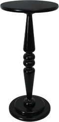 SwallowLiving Small Round Side Table, Tall Pedestal Drink End Tables Living Room by SwallowLiving