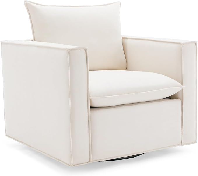 COLAMY Swivel Accent Chair, 34 Inches Upholstered Arm Chair - Image 10