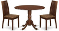 East West Furniture DLIP3-MAH-C 3 Piece Modern Dining Table Set Contains a by EastWestFurniture