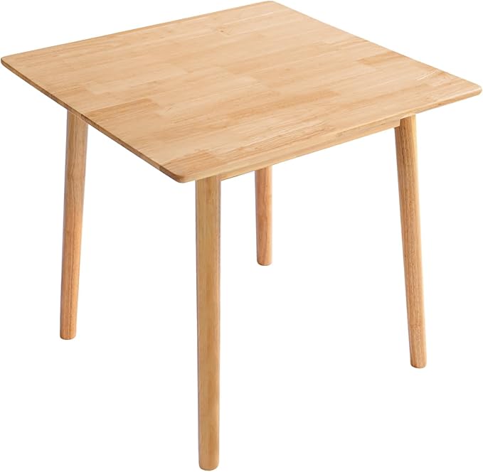 DELAVIN 29.5" Solid Wood Dining Table, Square Kitchen Desk, Modern Dining Table - Image 3