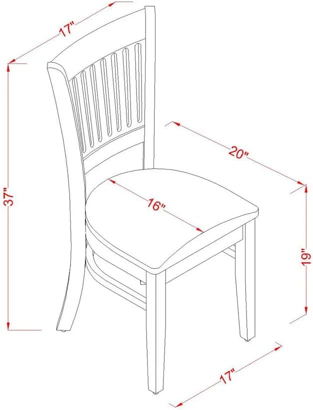 East West Furniture BOVA5-LWH-C 5 Piece Dinette Set - Image 11