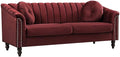 Sectional Sofa Set, Microfiber Chesterfield Upholstered Sofas Loveseat Couch by Unknown