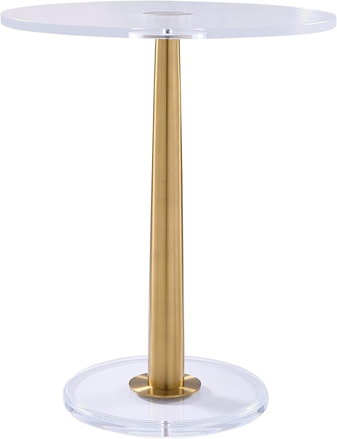 Clear Acrylic Table with Cone Metal Pole … by MEETLAKE