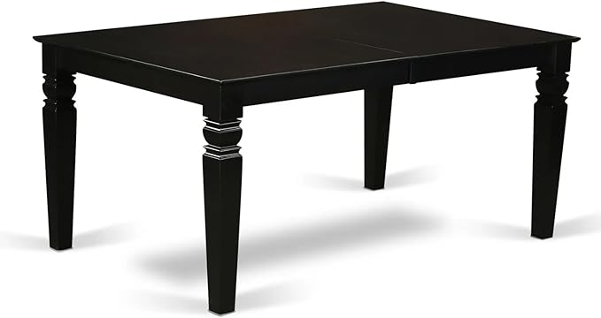 East West Furniture LGDA7-BLK-27 7 Piece Dining Table Set Contains a Rectangle - Image 5