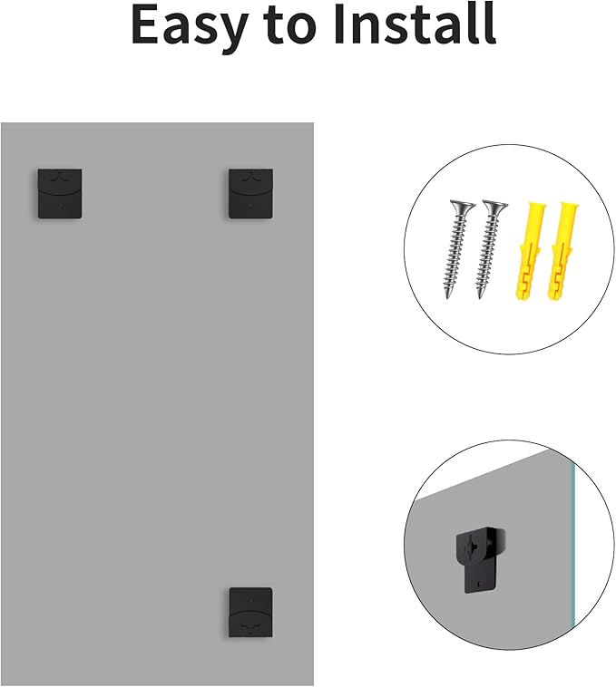 Frameless Mirror, 20x36 Inch Bathroom Mirrors - Image 8